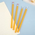 thumbnail image 4 of Unsharpened Wood Pencils Yellow, Wood Cased Hexagonal Pencils With Eraser, Cute Design For Art And Writing, Pre Sharpened (White ,19*1), 4 of 9