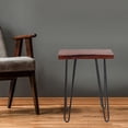 thumbnail image 5 of AmeriHome  Acacia Live Edge End Table with Hair Pin Legs, Brown & White, 5 of 5