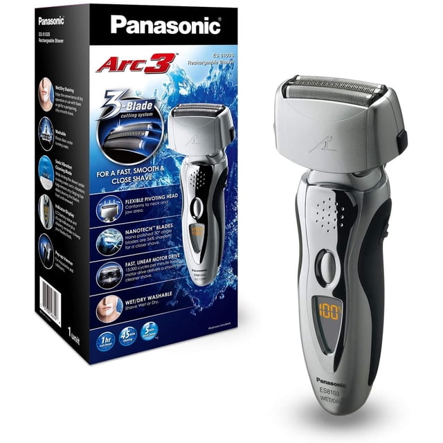 Rasuradora Electrica Panasonic ES8103S552 Triple Cabeza Barba Cerrada gris