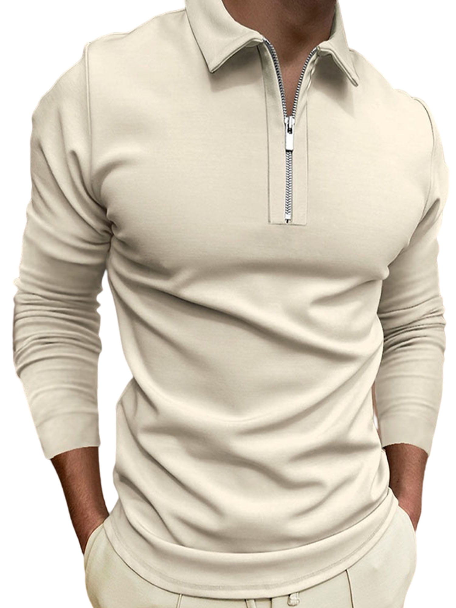 Avamo Mens Golf T Shirts Long Sleeve Performance Polo Shirts Dry Fit ...