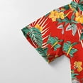 thumbnail image 4 of Atogsazn Toddler Boys Hawaiian Shirts Kids Casual Short Sleeve Shirts Summer Beach Top Clothing for Children Red 5-6 Years, 4 of 9