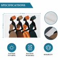 thumbnail image 6 of Black Women Placemats Set of 12, Abstract Art Nation Orange Geometric Tribal Placemats for Dining Table, Place Mats for Kitchen Tabletop, Waterproof Wipeable Dining Table Mats Set, 6 of 9