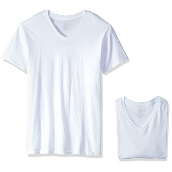 Fruit of the Loom Men's Size 3-Pack Premium Man V-Neck, White ice, 2X-Large Tall