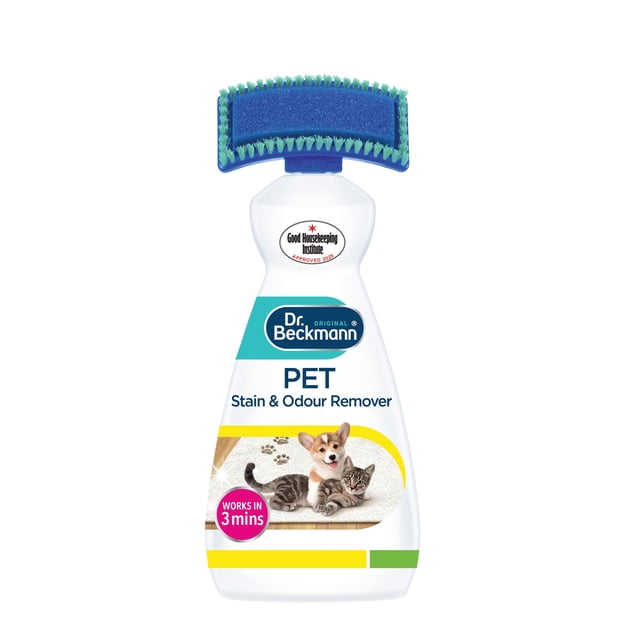 Dr. Beckmann Removedor de Manchas y Olores de Mascotas, elimina manchas y olores causados por mascotas, incluye cepillo aplicador, 650 ml