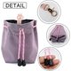 thumbnail image 3 of Bolsa portátil para refrigerios para entrenamiento de perros, bolsa con cierre de cordón y hebilla con gancho para la cintura, color morado, 3 of 5