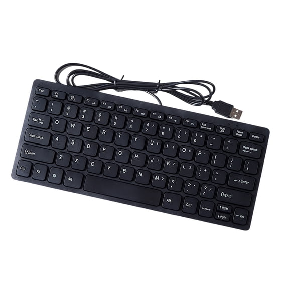 COOLHOOD Thin Wireds USB Miniature Keyboards 78 Ergonomic for Comfortable Typing on PC Laptop