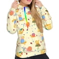 thumbnail image 4 of KLL Colorful Cartoon Snail for Womens Pullover Hoodie with Pocket Hooded Long Sleeve Shirts Sweatshirt for Women-X-Large, 4 of 7