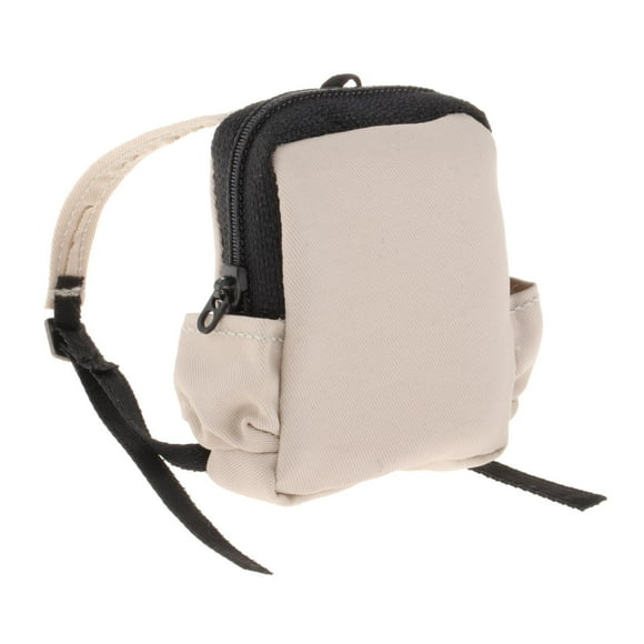 Figuras de acción a escala 1:12, mochila, accesorios para muñecas, tela suave, escena de simulación. beige