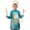 Blue Gold Marble, variant on Teal Gold Marble Pattern Kids Aprons for Girls and Boys,Adjustable Neck Strap Toddler Aprons for Kids Cooking Baking