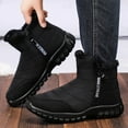 thumbnail image 5 of Chenyee Snow Boots for Mens Water-proof Winter Furry Lined Warm Ankle Booties Zipper Up Slip On Walking Shoes, 5 of 6