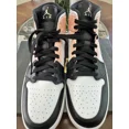 thumbnail image 4 of N I-K-E A i r-Jor-dan 1 Mid Crimson Tint Mens 11 Shoes 554724 133 Logo Colorblock, 4 of 4