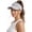 Grey, variant on Women's High Ponytail Sun Visor Hat, Knitted Breathable Wide Brim UV Protection Cap, Foldable Lightweight Empty Top Sports Hat for Outdoor Running Hiking Beach Travel, White
