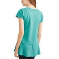 thumbnail image 2 of Women's Short Sleeve Scoopneck 2fer Layering Peplum T-Shirt, 2 of 3
