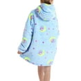 thumbnail image 6 of Wearable Blanket Sweatshirt Hoodie for Women and Men Kids, Oversized Cartoon Hooded Top Purple, 6 of 6