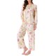 thumbnail image 4 of Conjunto de Pijamas para Mujeres de Manga Larga con Estampado Floral, Pulóver con Nudo Frontal, Pantalones Anchos Suaves de 2 Piezas, XL, Floral Rosa, 4 of 5