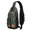 Thanksgiving Turkey Hat Pumpkin, variant on Thanksgiving Turkey Pilgrim Hat Acorn Pattern Sling Backpack, Travel Shoulder Pack with Earphone Port, Breathable Padded Back Gift Ideas for Hiking Cycling Walking