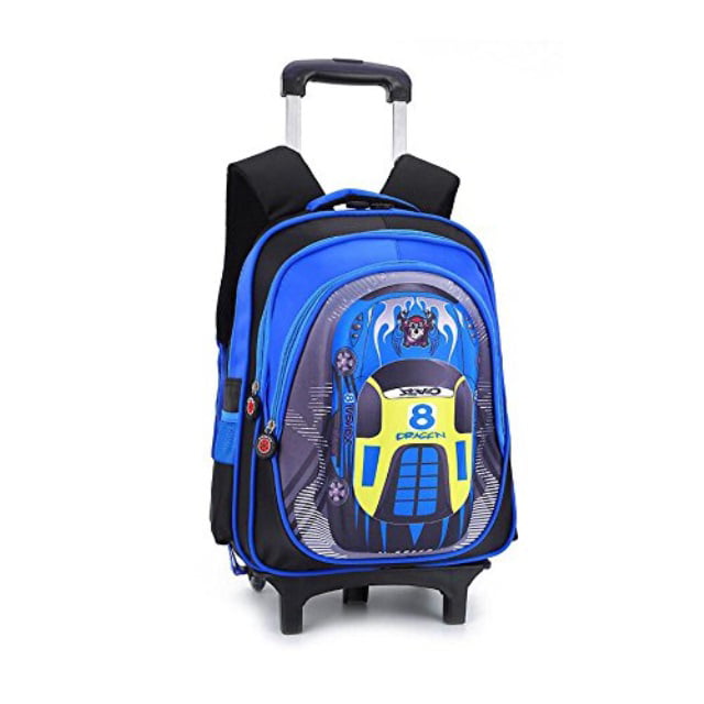 YUB Car School Bag Drawbars Trolley Bag Backpack with Wheels 