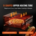 thumbnail image 3 of VEVOR Electric Countertop Pizza Oven 12-inch, 1500W Commercial Pizza Oven with 0-60 Minutes Timer, Stainless Steel Pizza Maker with Removable Crumb Tray for Commercial and Home Use, ETL Certified, 3 of 9