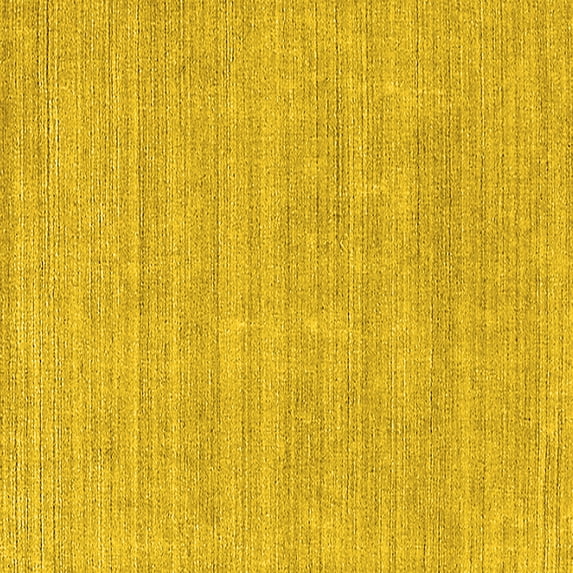 Ahgly Company Indoor Square Solid Yellow Modern Area Rugs, 6' Square