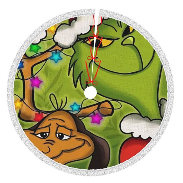 Faldas para árbol de Navidad de Grin-Ch de 30 pulgadas, tapete para árbol de Navidad para fiestas de invierno, falda para árbol de Navidad para decoraciones navideñas rústicas