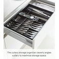 thumbnail image 2 of Yamazaki Home Cutlery Organizer - Three Styles, Black, ABS Plastic, Expandable I, Adjustable, Expandable, No Assembly, 2 of 7