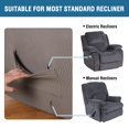 thumbnail image 4 of H.VERSAILTEX 1-Piece Jacquard Spandex Recliner Stretch Slipcover, Taupe, 4 of 7