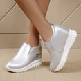 thumbnail image 4 of KaLI_store Womens Loafers Women's Slip On Sneakers, Casual Everyday Shoes with Drop-in Heel & Breathable Mesh Design, Lightweight & All-Day,Silver,8.5, 4 of 6