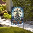 thumbnail image 4 of Hristmas Winter Welcome Garden Flag 12X18 Inch Double Sided Stained Glass Window A Christmas Tree Middle Yard Flags Holiday Yard Outdoor Decoration Holiday Farmhouse Patio Proch Lawn Gazebo Terrace, 4 of 6