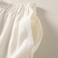 thumbnail image 5 of Seductiva Women's Pants Women's Cotton and Linen Blended Casual Nine Point Pants with Elastic Waist Loose Artistic Wide Leg Pants Spring and Summer Large Size Carrot Pants for Women, 5 of 5
