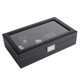 thumbnail image 1 of 3 Slot Watch Box Watch Display Case, 6 Slot Glasses Case Watch Storage Box, Black Watch Container For Personal Use Business Use ANGGREK Watch Storage Box, 1 of 8