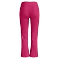 thumbnail image 5 of WIZUTIZ Womens Gym Leggings Flared Thin Relaxed Skinny Yoga Sweatpants Elastic Spandex High Rise 7/8 Length Pants Solid Trousers for Ladies Athletic Club Pink, 5 of 6