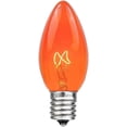 thumbnail image 1 of Novelty Lights 25 Pack C9 Outdoor String Light Christmas Replacement Bulbs, Amber, E17/C9 Base, 7 Watt, 1 of 8