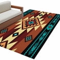 thumbnail image 2 of 3'x5' Area Rugs, Turquoise Red Indoor Outdoor Area Rug for Living Room Bedroom, Southwest American Native Abstract Pattern Washable Bathroom Rugs Kitchen Floor Carpet Mats Home Decor Aesthetic, 2 of 8