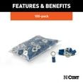 thumbnail image 3 of CURT 59521 16-14 Gauge Blue Vinyl-Insulated Ring Terminal Wire Connectors, #10 Stud, 100-Pack, 3 of 3