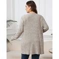 thumbnail image 5 of Drvitor Plus Size Cardigans for Women Lightweight Long Sleeve Open Front Button Up Fall Cardigans with Pockets, Sizes XL-5XL, 5 of 6