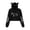 Black-KB00512, variant on Piper Rockelle Hoodie Sweatshirt for Girls Cat Ear Crop Top Singer Women Casual Streetwear