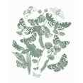 thumbnail image 2 of Wild Apple Portfolio 26x32 Gold Ornate Wood Framed with Double Matting Museum Art Print Titled - Butterfly Bouquet IV Sage, 2 of 4