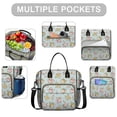 thumbnail image 2 of Pioneer Flower Floral Print Pattern Womens Lunch Box for Work,Insulated Large Lunch Bag,Leakproof Adult Lunch Bag for Work,Beach,Travel,Picnic,Camping, 2 of 6