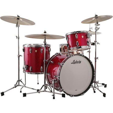 Ludwig Classic Maple 3-Piece Fab Shell Pack With 22" Bass Drum Red Sparkle