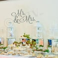 thumbnail image 3 of Mr. and Mrs. Vinyl Lettering Self Adhesive Decal Sticker Wedding Decor Wall Decals - Size: 20"H x 34"L - Color: Metallic Silver, 3 of 7