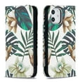 thumbnail image 7 of Dteck Case for Apple iPhone 12 mini 5.4-inch,Patterned Flip PU Leather Wallet Case Magnetic 3 Card Holder Slots with 1 Cash Pocket Protective Kickstand Shell Cover,White Flowers, 7 of 7