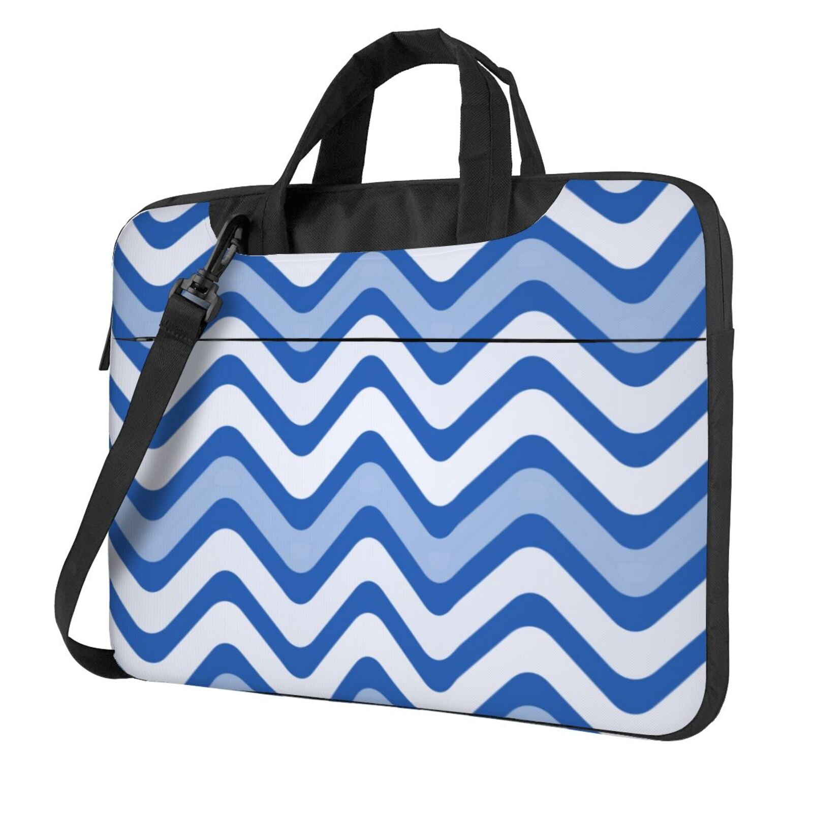 Blue Wavy Lines Laptop Bag, 14 inch Laptop or Tablet, Business Casual