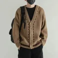 thumbnail image 2 of Suéter de manga larga para hombre, ropa popular coreana vintage, abrigos, novedad en sudaderas, jerséis, reseñas, cárdigan de punto original para hombre, 2 of 4