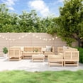 thumbnail image 1 of vidaXL 10 Piece Garden Lounge Set with Cushions Solid Wood, 1 of 5
