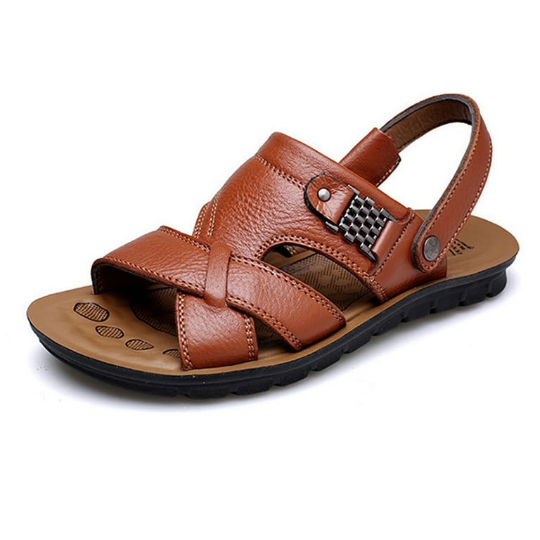 Mens leather sandals shop size 11