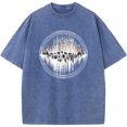 thumbnail image 3 of Camiseta de manga corta lavada Life Vibration Sonic para hombre, camiseta vintage de algodón de 230 g, blanqueada, informal, holgada, blanqueada, 3 of 4