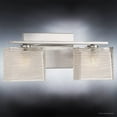 thumbnail image 3 of Urban Ambiance Luxury Modern Bathroom Vanity Light, Medium Size: 6.75"H x 15"W, with Brushed Nickel Finish and Sandblasted Inner Glass, Clear Wavy Outer Glass, G9 LED Technology, UQL2720, 3 of 8