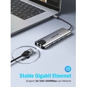 Lemorele 9 in 1 Laptops Docking Station with Gigabit Ethernet, 100W PD Charging, 4K HDMI, 5Gbps USB C/A Data Port,SD/TF Card Reader,Multiport Adapter USB C Hub for MacBook, Windows
