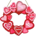 thumbnail image 2 of Valentines Day Heart Shaped Wreaths, Valentine's Day Wreaths for Front Door, Valentines Day Hanging Sign, Valentine Party Decor Holiday Wreath for Wall, 2 of 6
