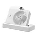 thumbnail image 3 of Ventilador de escritorio, soporte de carga portátil para teléfono, 100 velocidades, inclinación ajustable blanco, 3 of 9